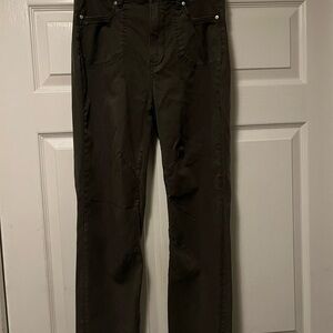 PAIGE Olive Green Drew Pants with Utility Pockets